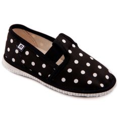Children's slippers - black dots