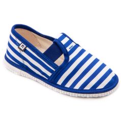 Children's slippers - blue stripes