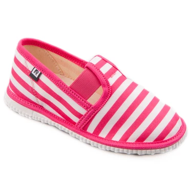Children's slippers - pink stripes