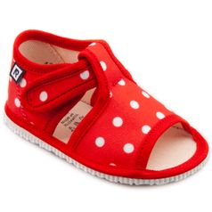 Children's slippers- red dots
