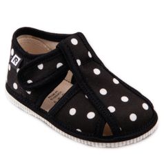 Children's slippers – black dot