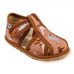 Children's slippers – brown farm