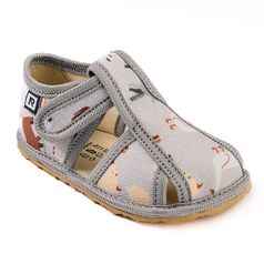 Children's slippers – gray farm