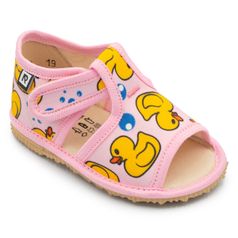 Children's slippers- pink duks