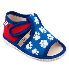Children's slippers- paw blue