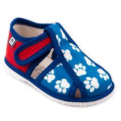 Children's slippers – paw blue