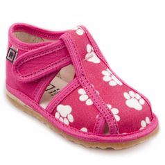 Children's slippers – paw pink