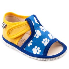 Children's slippers- paw yellow