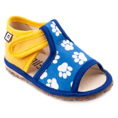 Children's slippers paw yellow