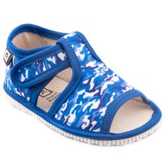 Children's slippers- camouflage blue