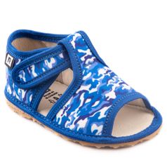 Children's slippers- camouflage blue