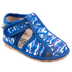 Children's slippers – camouflage blue