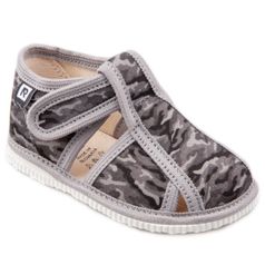 Children's slippers – camouflage gray