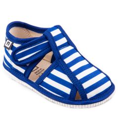 Children's slippers – blue stripes