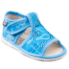 Children's slippers- blue tools