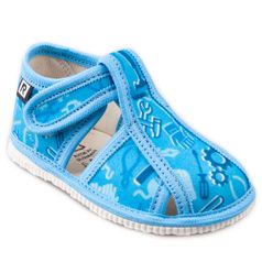 Children's slippers – blue tools