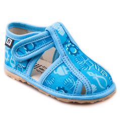 Children's slippers – blue tools