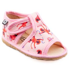 Children's slippers pink mankey