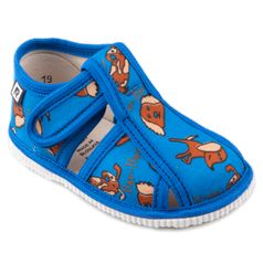 Children's slippers – blue dog