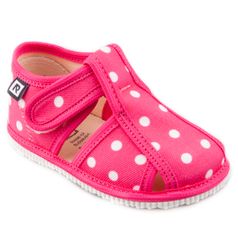 Children's slippers –pink dot