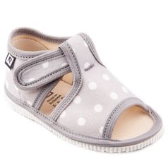 Children's slippers- gray dots