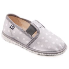 Children's slippers - gray dots