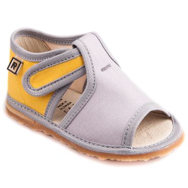 Children's slippers gray yellow