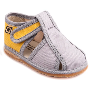 Children's slippers – gray yellow