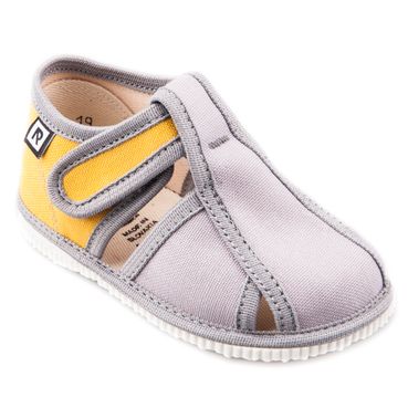 Children's slippers – gray yellow