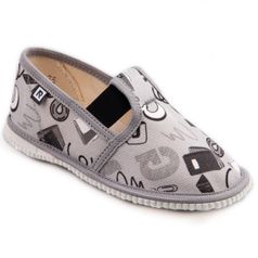 Children's slippers - gray school